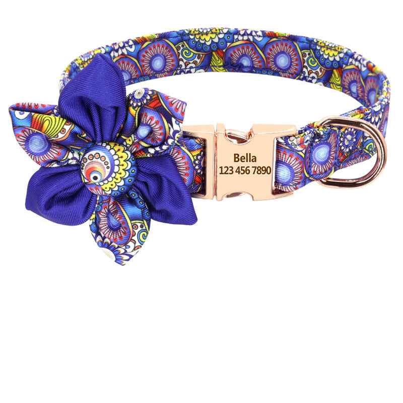 Fashion Personalized Dog Collar – Nylon with Engraved ID