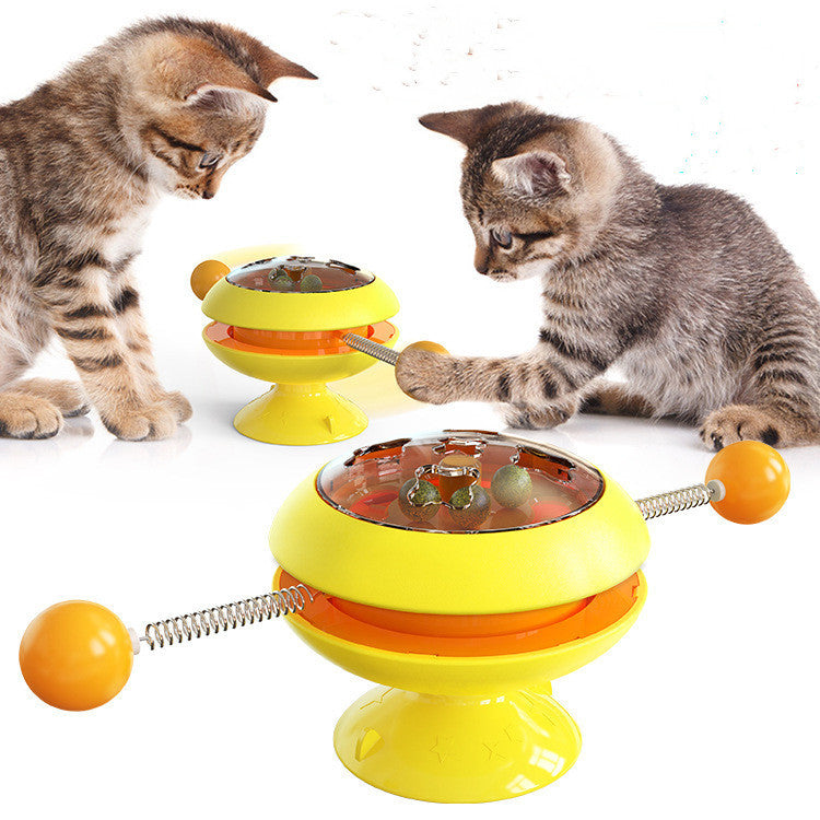Spinning Cat Toy with Catnip – Interactive Training Toy