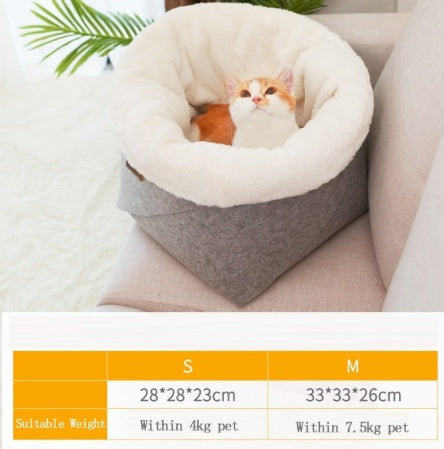 Warm Detachable Cat Bed House
