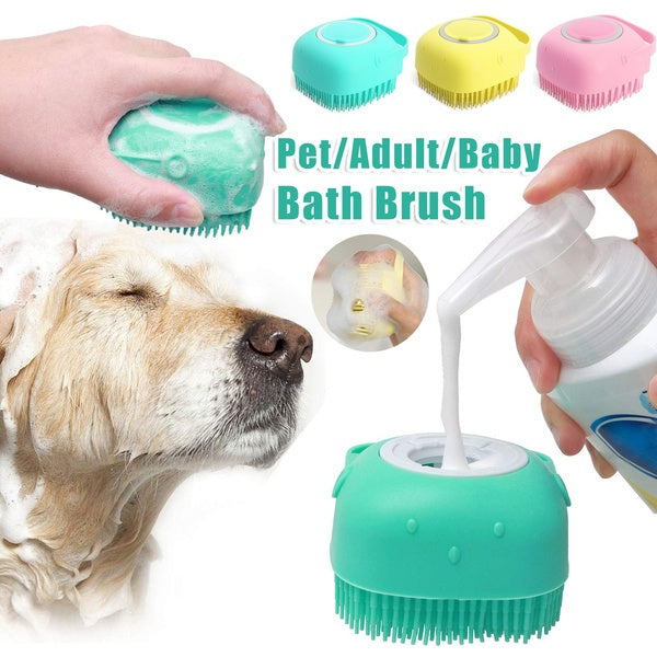 Silicone Dog Shampoo Brush – Pamper Your Pet Easily
