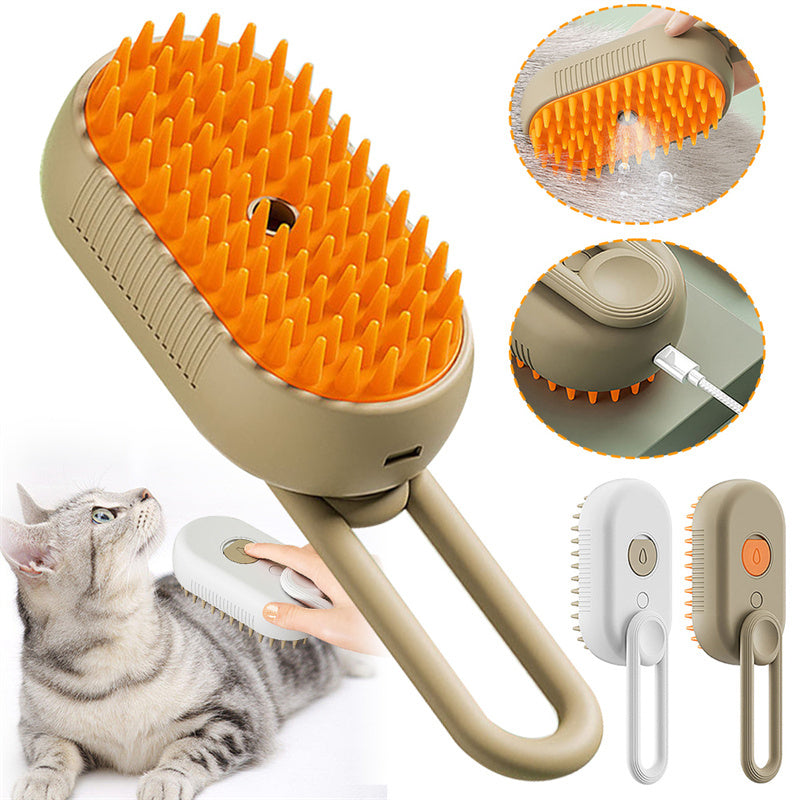 Steam & Style: All-in-One Pet Grooming Brush