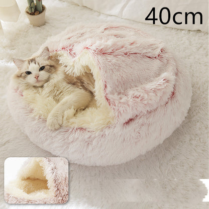 2-in-1 Plush Pet Bed – Warm & Cozy for Dogs & Cats