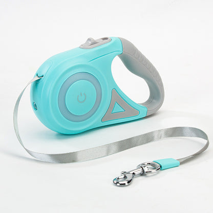 Retractable Leash with Collar and Built-in Light