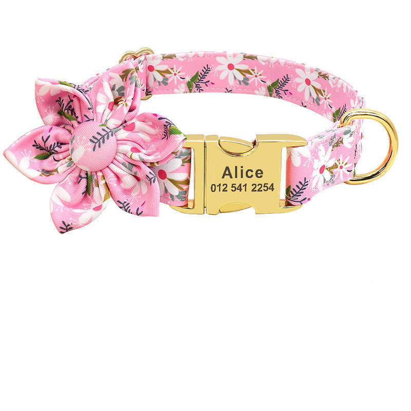 Fashion Personalized Dog Collar – Nylon with Engraved ID