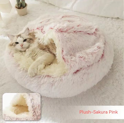 2-in-1 Plush Pet Bed – Warm & Cozy for Dogs & Cats