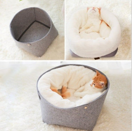 Warm Detachable Cat Bed House