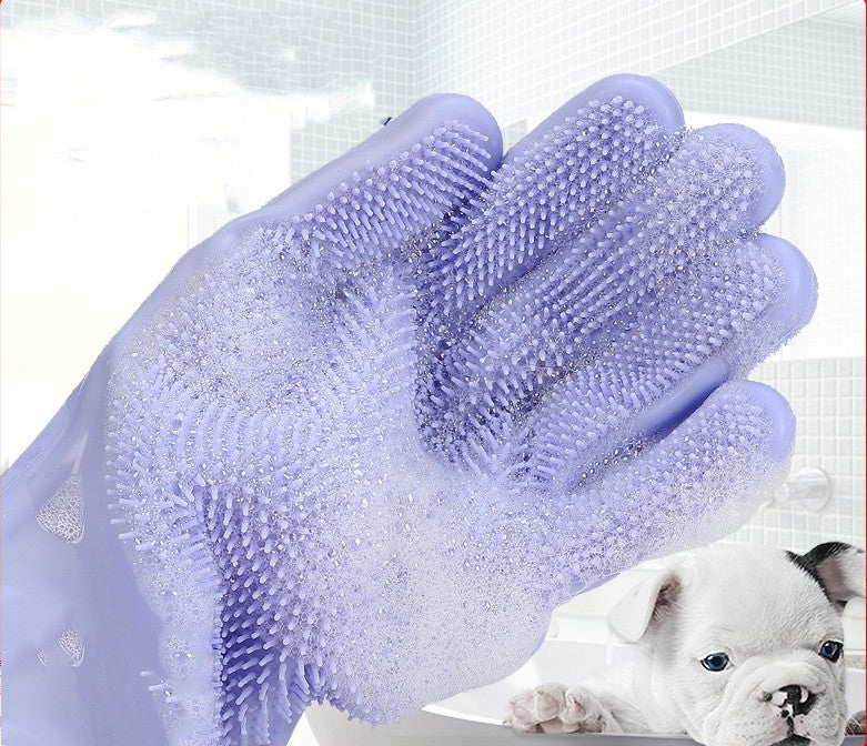 Pet Hair Remover Gloves – Soft Brush, Happy Fur