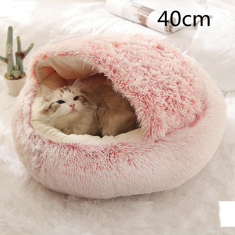 2-in-1 Plush Pet Bed – Warm & Cozy for Dogs & Cats