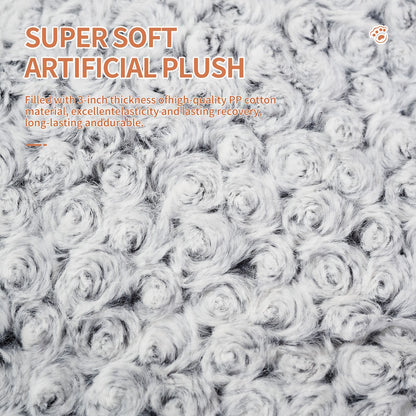 Cozy Rose Velvet Dog Bed