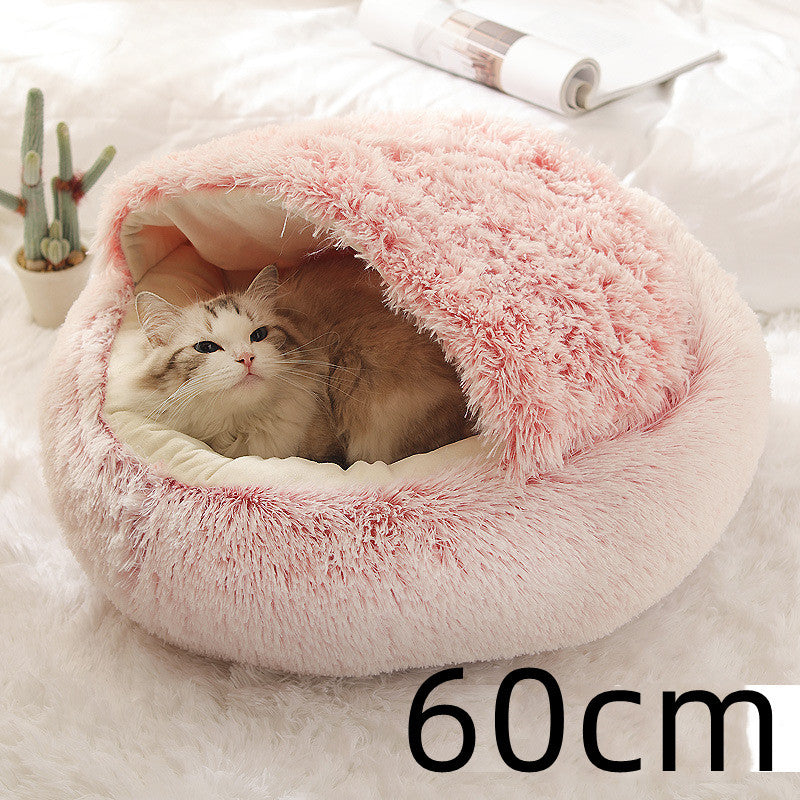 2-in-1 Plush Pet Bed – Warm & Cozy for Dogs & Cats