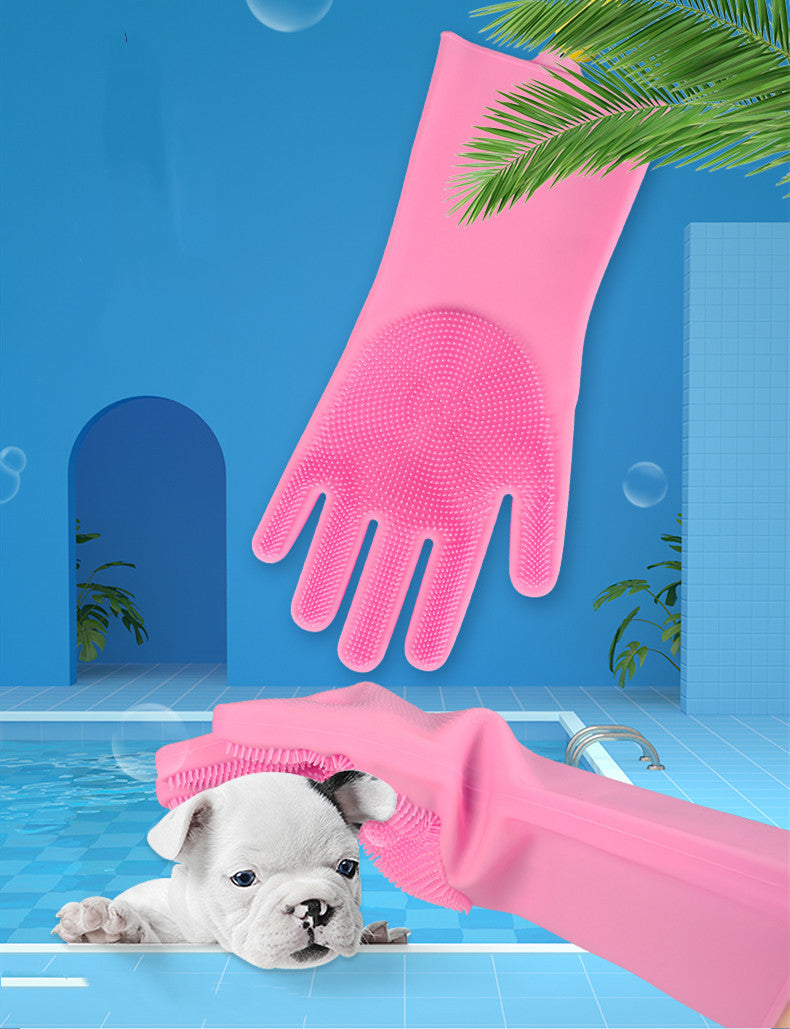 Pet Hair Remover Gloves – Soft Brush, Happy Fur